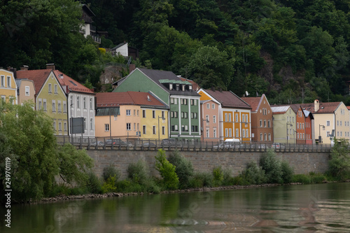 colourful old houses on the river