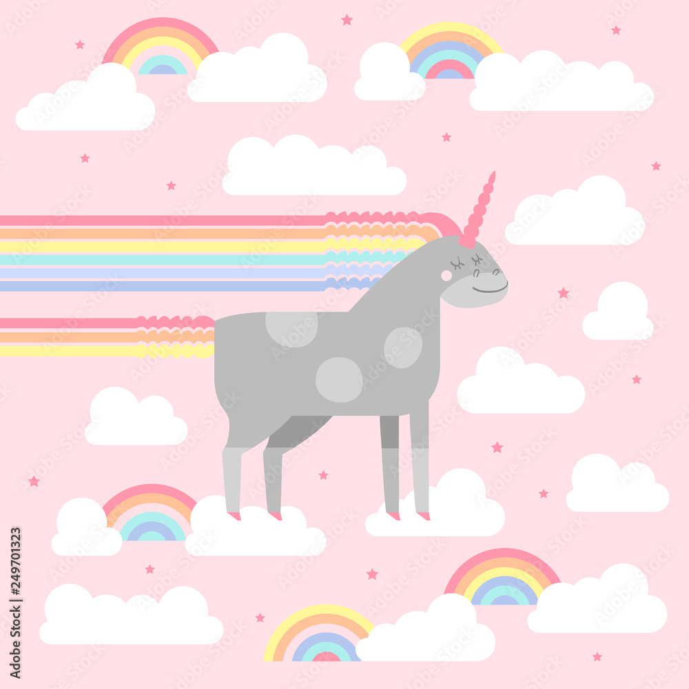 Cute vector unicorn