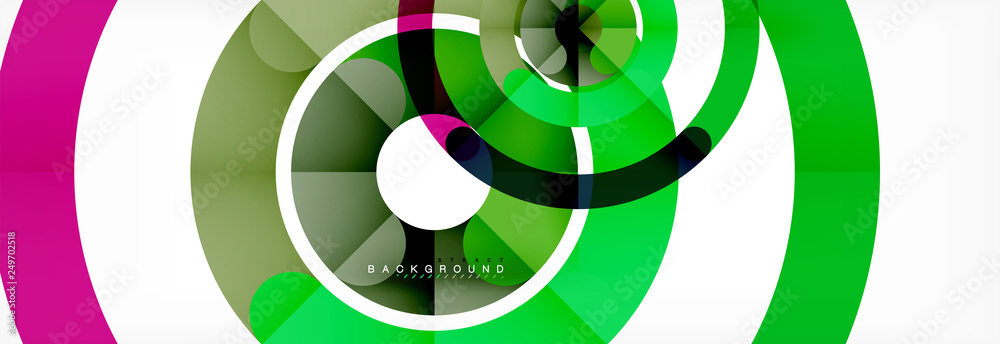 Round linear circle shapes background