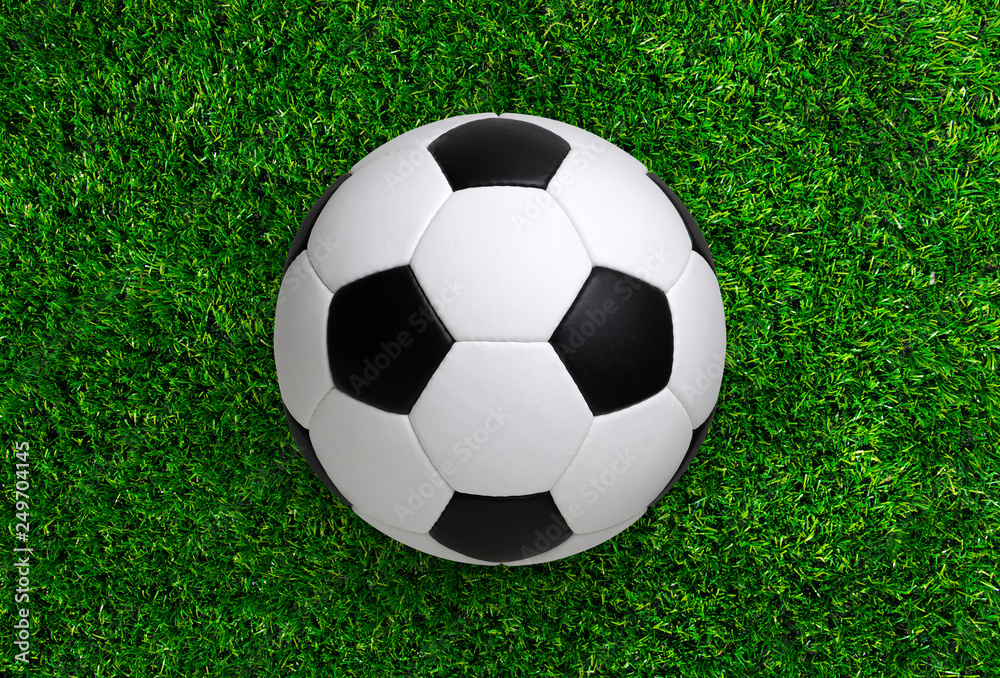 Fototapeta premium Top view of soccer or football