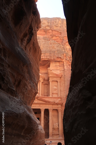 treasury in petra jordan - obscured 