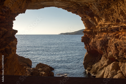 Beautiful Cala Comte Beach, Sant Antoni de Portmany, Ibiza, Balearic Islands, Spain. © martinscphoto