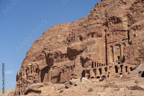 tombs of Petra, Jordan - mountainside