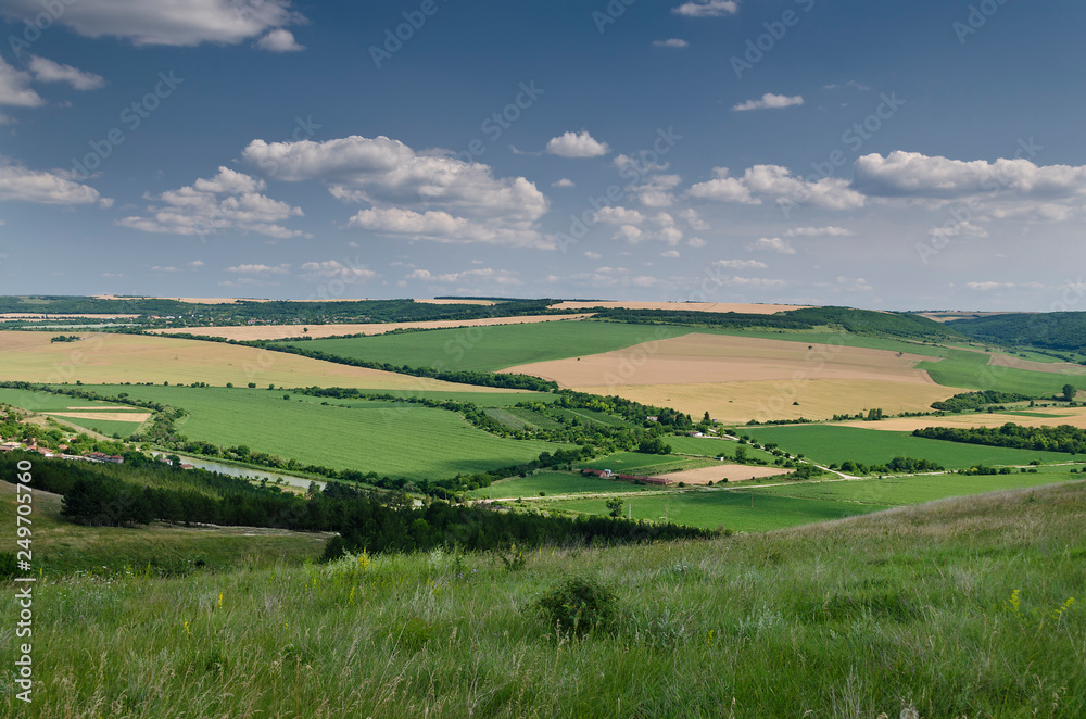 Green fields - Beautiful village landscape in northern Bulgaria