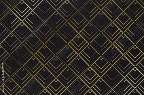 Obraz na płótnie Art deco pattern background with diamond shape - Illustration w salonie