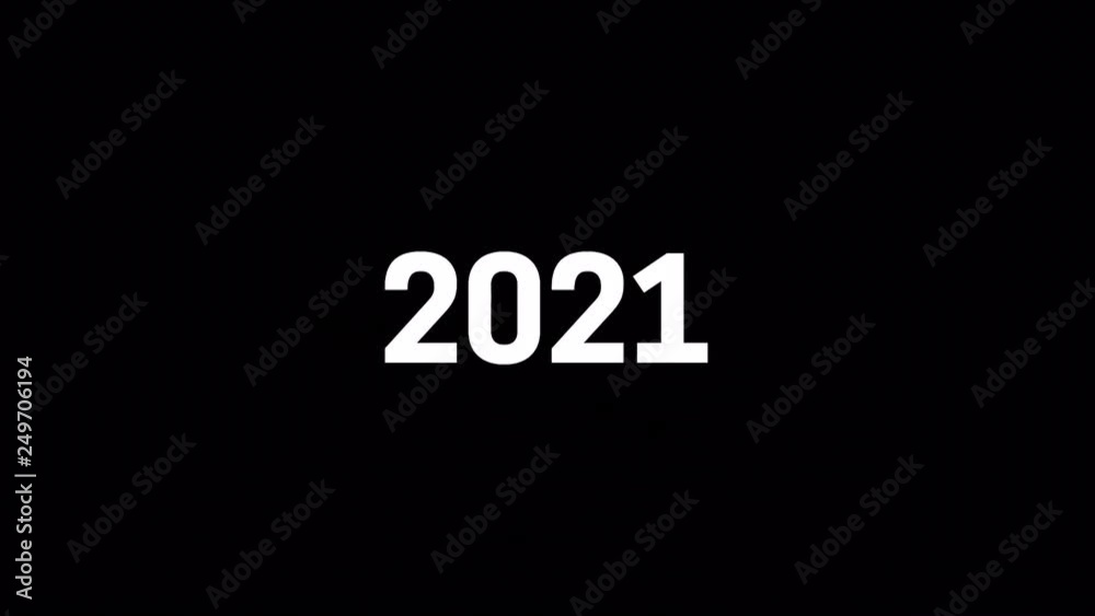 retro videogame 2021 text computer old tv glitch interference noise screen animation seamless loop dynamic animated black background joyful video