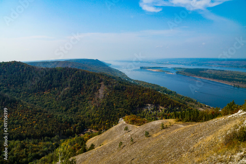 Samara, region, Zhiguli, mountains, mountain, Strelnaya, nature, walk, observation, river, beauty, distance, space, sky photo