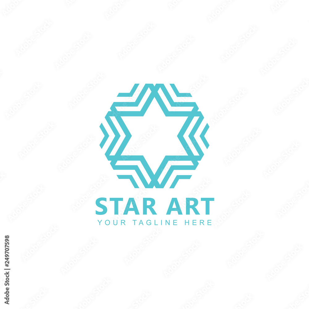 Star Line Art Vector Design