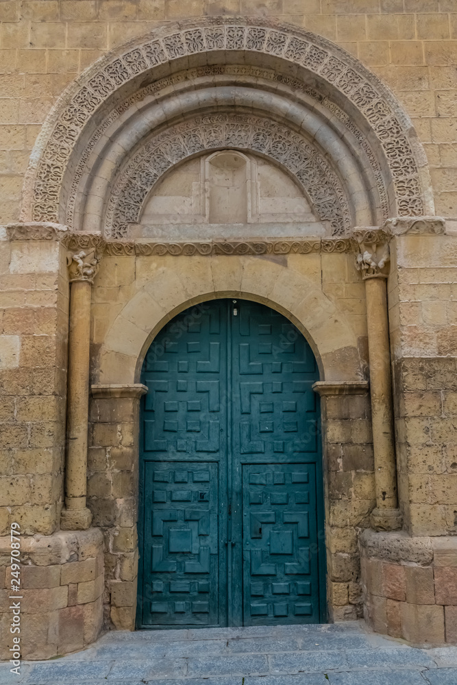 Portal of the Romanesque San Sebastian chrch, Segovia, >Castile-Leon, Spain Portal of the Romanesque San Sebastian chrch, Segovia, >Castile-Leon, Spain