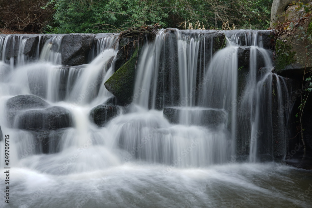 waterfall in forest - long exposure waterfall in forest - long exposure