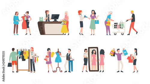 Foto Old collection sale, fashion industry and shopping vector