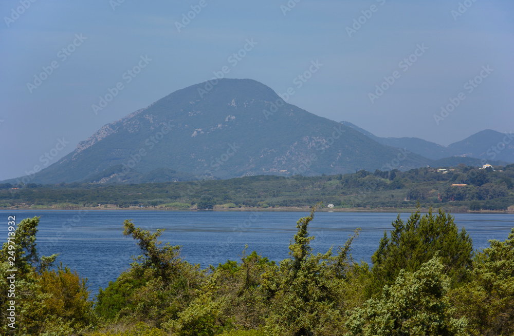 view of Korission Lake, Corfu (Greece, Ionian Islands)