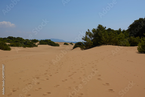 dunes next to the Korission Lake  on Corfu  Greece  Ionian Islands   