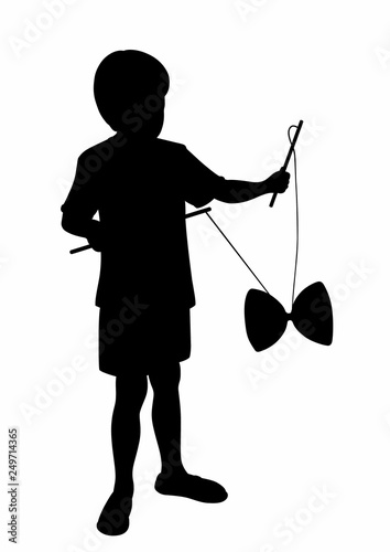 Child shade with a diabolo