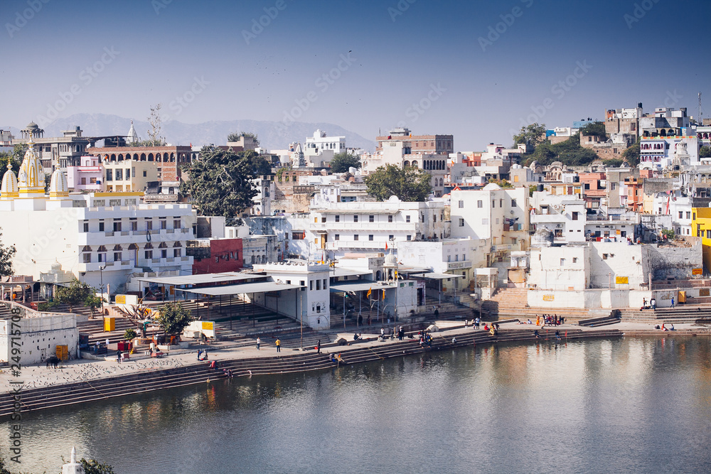 View of the City of Pushkar, Rajasthan, India.