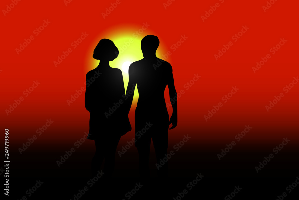 couple silhouette 