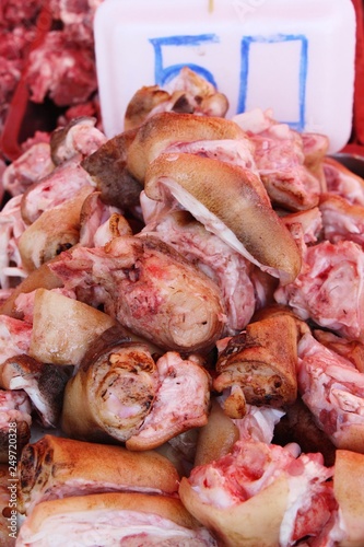 Raw pork for cooking at street food © seagames50