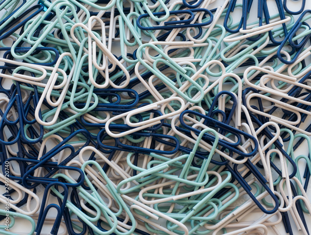 Pastel color paper clips. Pastel color paper clips.