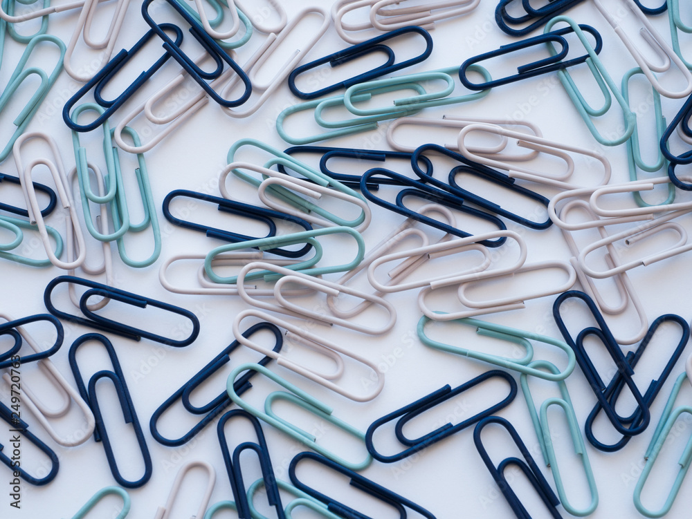 Pastel color paper clips. Pastel color paper clips.