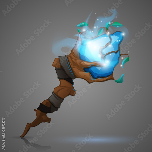 Magic staff vector illustration