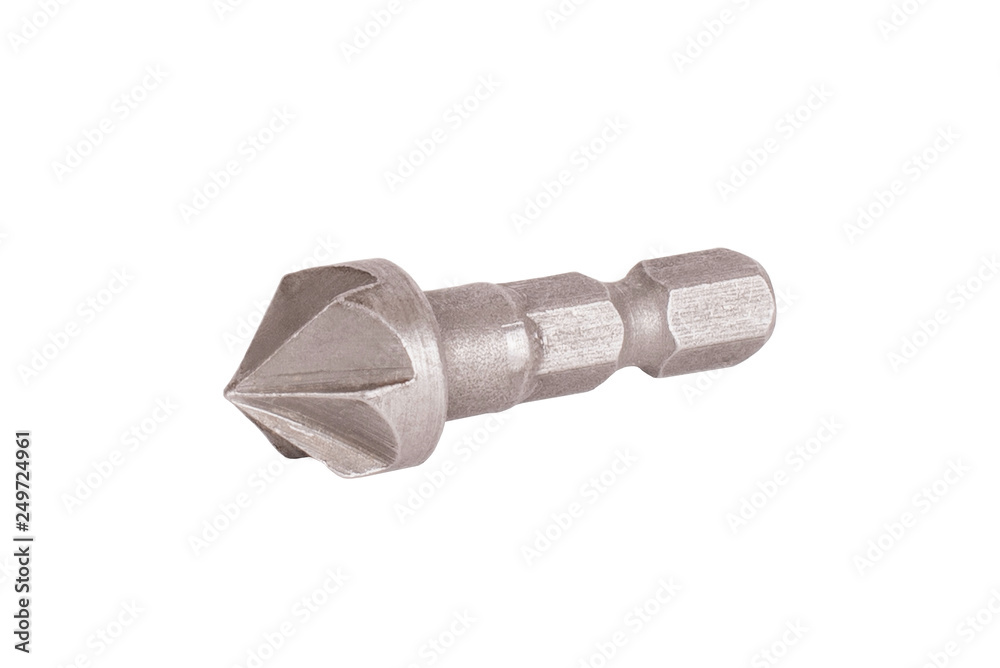 Countersink conical, nozzle, on white background, isolated Countersink conical, nozzle, on white background, isolated