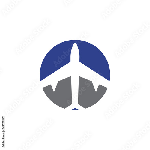 Airplane logo design vector template