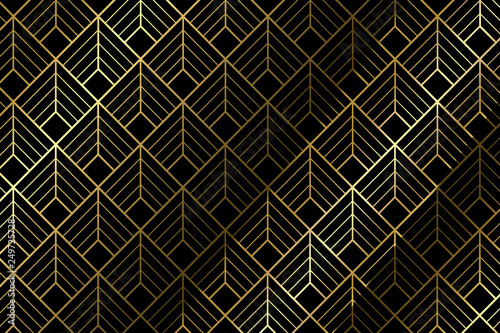 Obraz na płótnie Art deco pattern background - Illustration w salonie