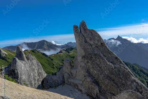 Dolphin rock in Japan alps