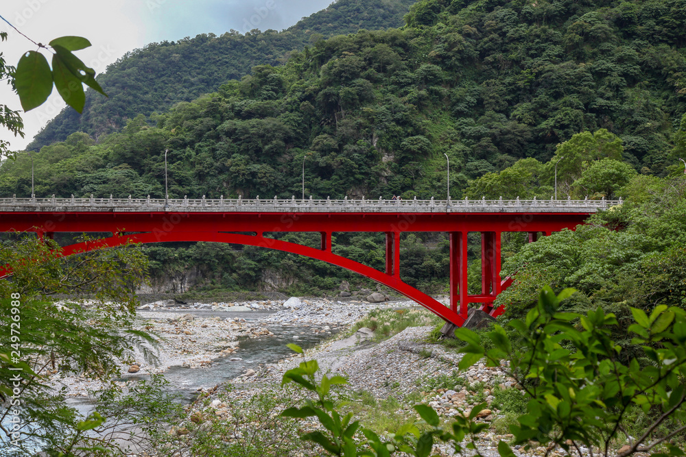 Landscape View in Taroko red bridge, Taroko national park, Hualien, Taiwan. Landscape View in Taroko red bridge, Taroko national park, Hualien, Taiwan.