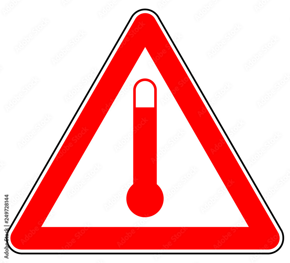 sd93 Schild-Dreieckig - german - Warnung vor hohen Temperaturen / Gefahrgut - Erwärmte Stoffe: Gefahrzeichen - Hinweis Zeichen - english - temperature warning sign - high temperature - red g7223 sd93 Schild-Dreieckig - german - Warnung vor hohen Temperaturen / Gefahrgut - Erwärmte Stoffe: Gefahrzeichen - Hinweis Zeichen - english - temperature warning sign - high temperature - red g7223