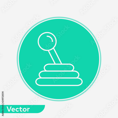 Gear shift vector icon sign symbol
