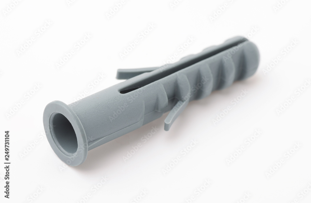 Grey plastic expansion wall plug
