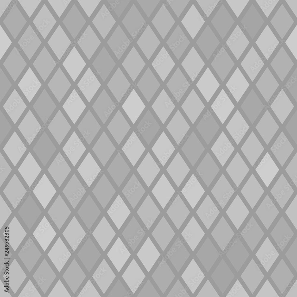 Fototapeta premium Abstract seamless pattern of small rhombus or pixels in gray colors