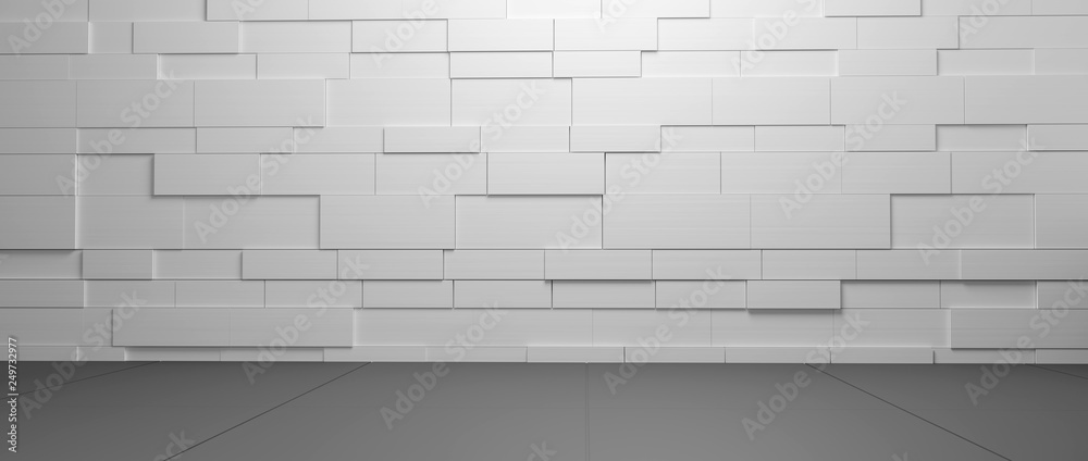 Wide background wall texture for composing 3d-illustration