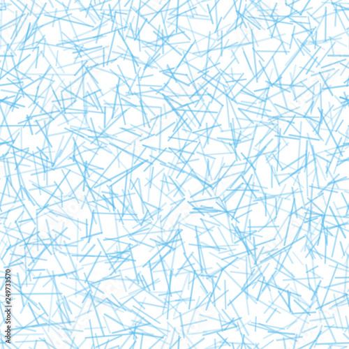 Abstract seamless pattern of randomly arranged lines in light blue colors