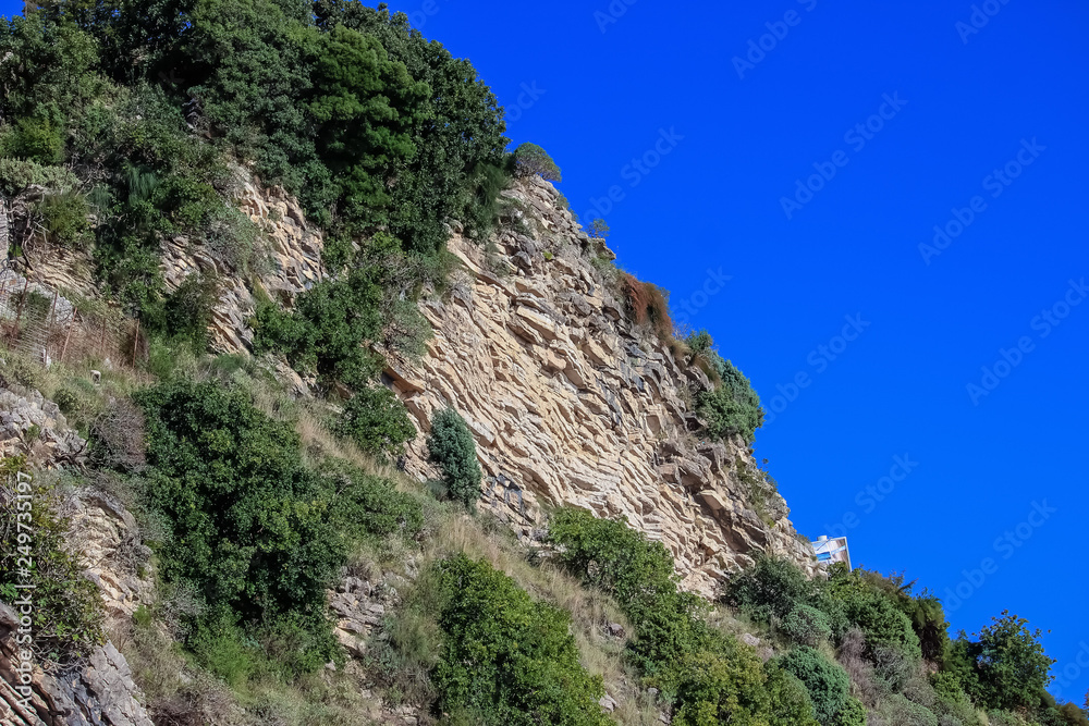 Layered rock in Montenegro.