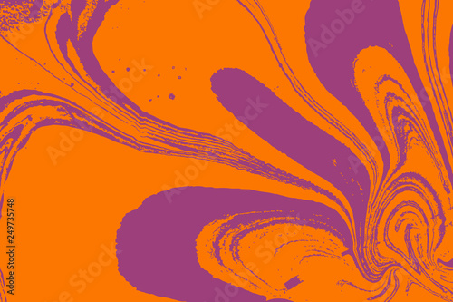 Ebru an ancient oriental paint technique. Incorporates the swirls of marble or the ripples and random waves effect. Traditional Ottoman Turkish marbling art. Vector.