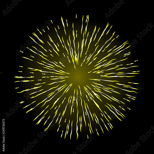 Gold halo angel ring in shape of fire circle made of flakes. Isolated on black background. Holy golden nimbus circle aureole, saint symbol. Tattoo reference. Vector.