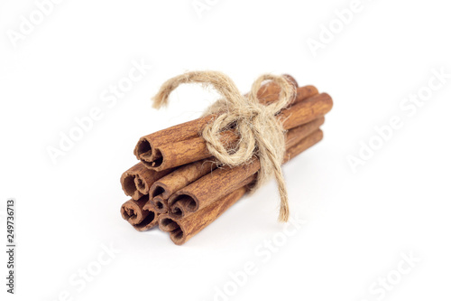 Cinnamon sticks tied together with string