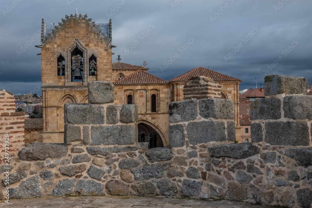 The Basilica de los Santos Hermanos Martires, Vicente, Sabina y Cristeta, best known as Basilica de San Vicente, Avila, Castile-Leon, Spain.