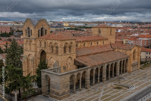 The Basilica de los Santos Hermanos Martires, Vicente, Sabina y Cristeta, best known as Basilica de San Vicente, Avila, Castile-Leon, Spain. photo