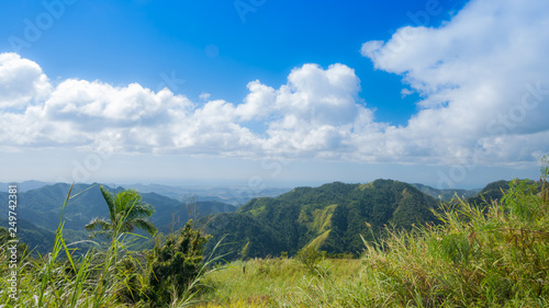 View from Ruta panoramica (Cordillera central) road in Puerto Rico. USA. this road is little used by tourists but allows to leave the tourist circuit and offers great views.