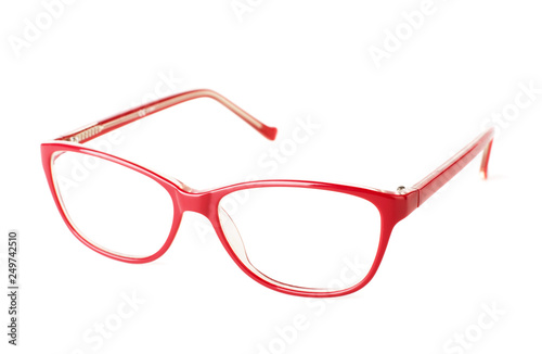 Red eye glasses
