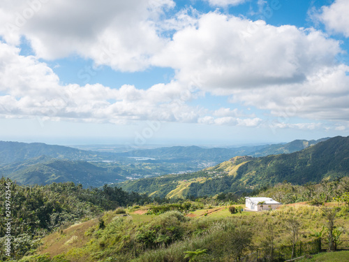 View from Ruta panoramica (Cordillera central) road in Puerto Rico. USA. this road is little used by tourists but allows to leave the tourist circuit and offers great views. photo