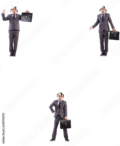 Funny clown businessman with briefcase  © Elnur