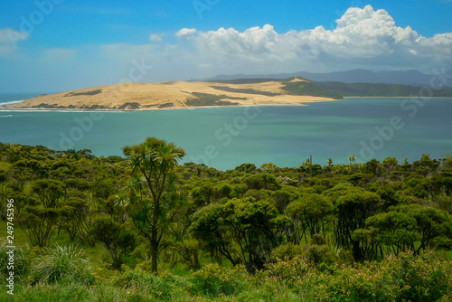 Panoramic view of Hokianga Harbour and river in summer, North Island, New Zealand