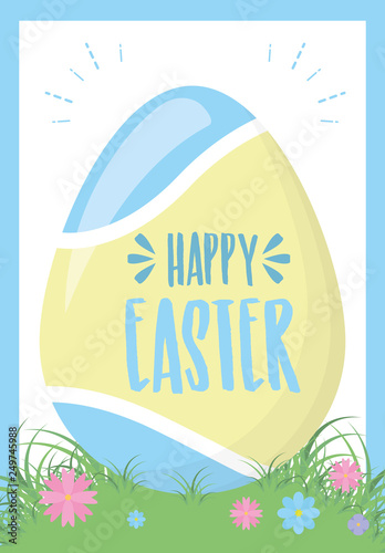 Canvas Print happy easter card