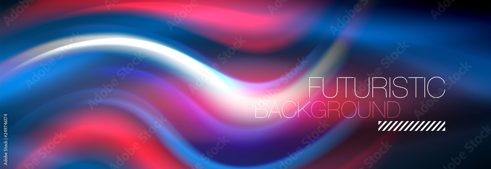 Fluid colors mixing glowing neon wave background, holographic texture Fluid colors mixing glowing neon wave background, holographic texture