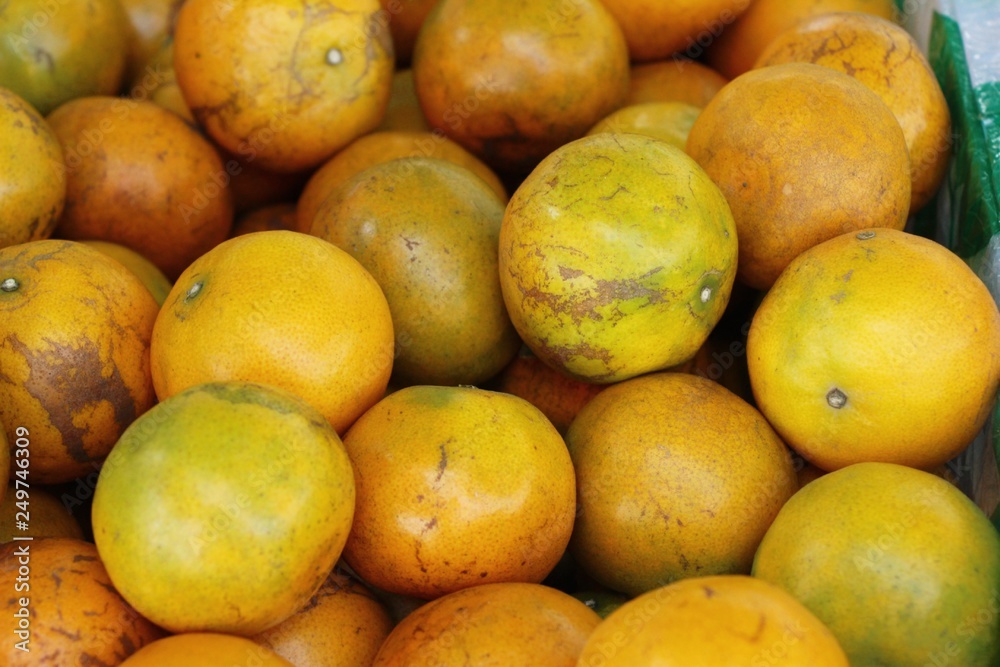 orange fruit is delicious at street food