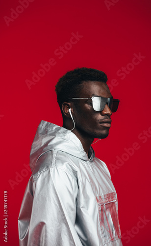 African man in futuristic style clothing